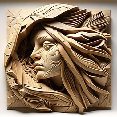 3D мадэль Линн ЛаРоуз, американская художница. (STL)